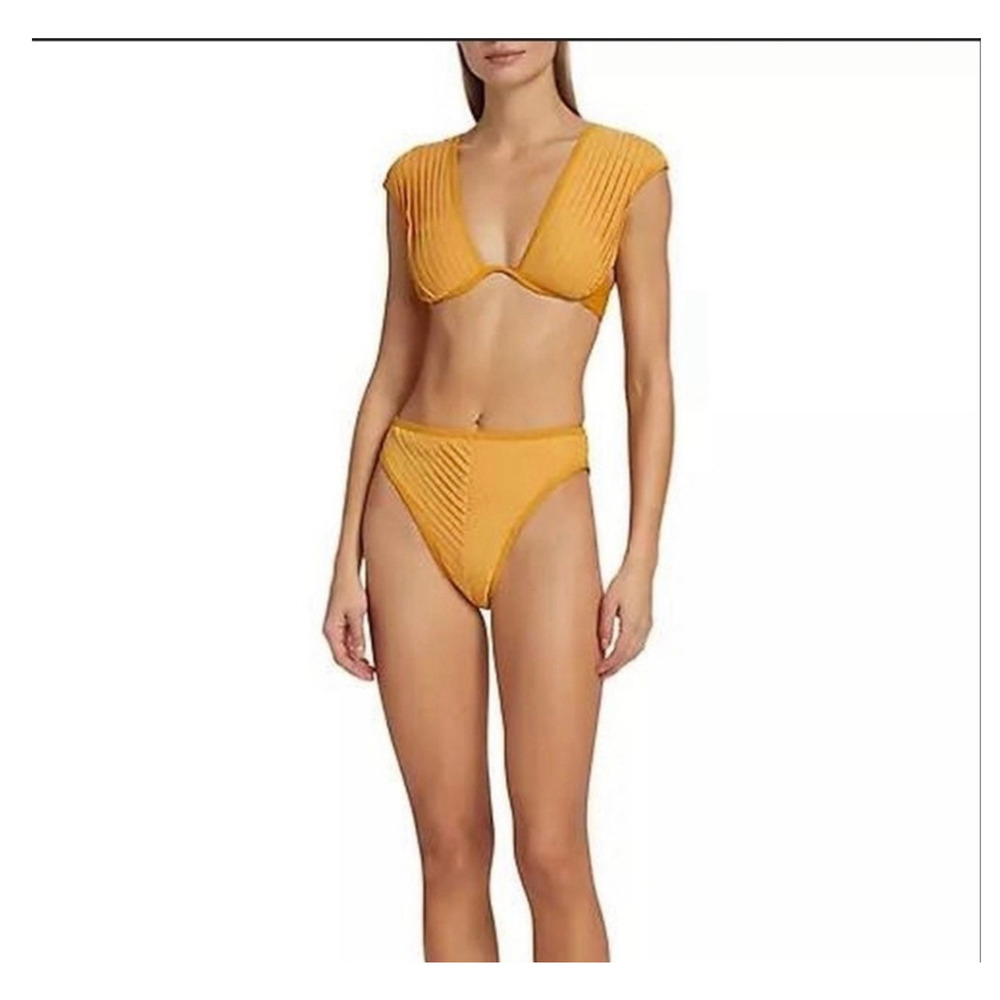 Andrea Iyamah Mustard Pura Bikini Bottom S NWT - Picture 2 of 7